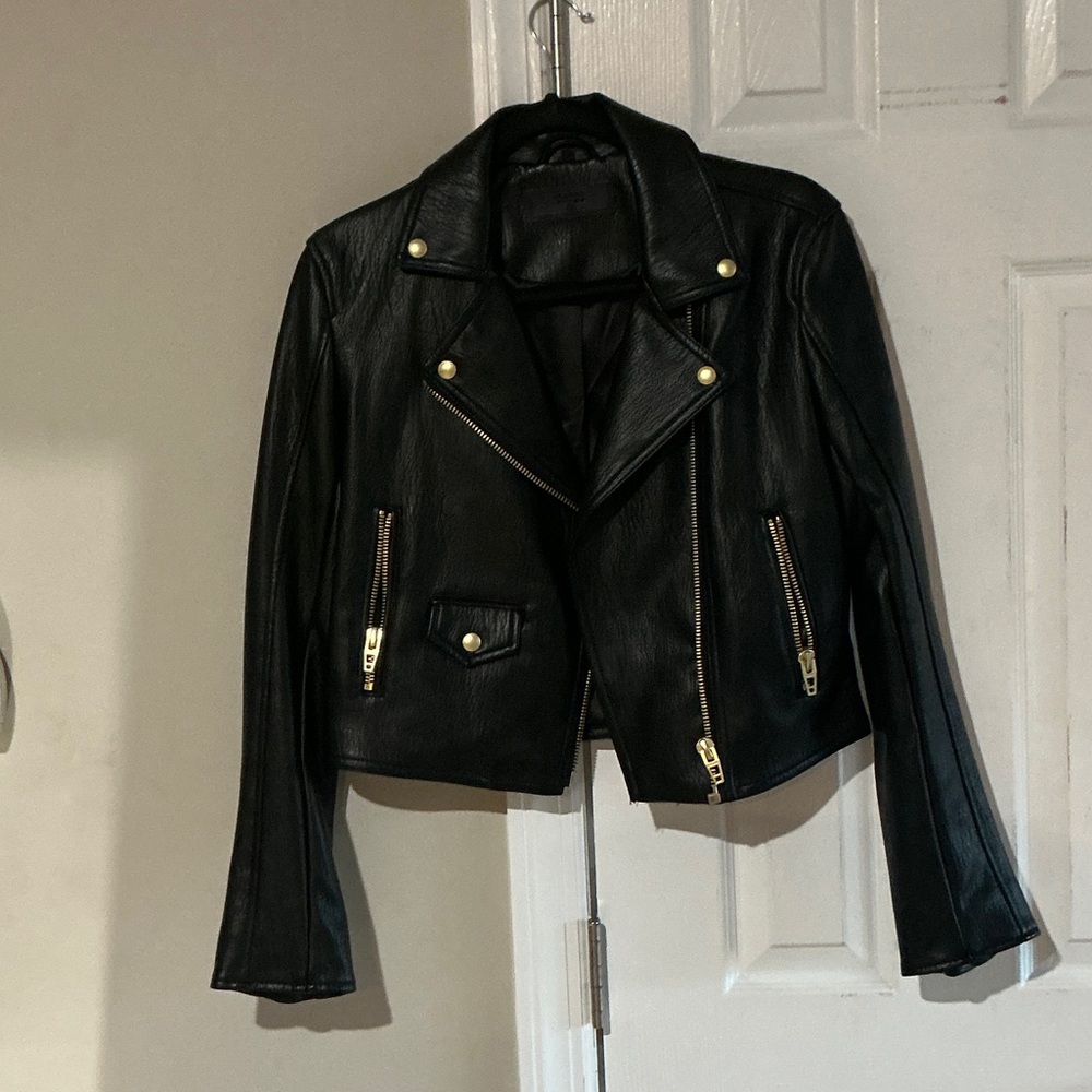 BLK DNM Black Leather Moto Jacket